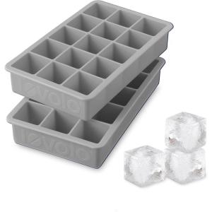 imageTovolo Perfect Cube Ice Mold Trays Sturdy Silicone Fade Resistant 125quot Cubes Assorted Set of 4Assorted