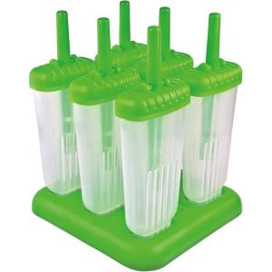 imageTovolo Popsicle Molds with Sticks 6Pack Groovy  Reusable Ice Pop Molds ampamp Sticks for Homemade Ice Pops ampamp Frozen Snacks  Stackable Popsicle Maker with Lid Dishwasher Safe ampamp BPAFree  GreenSpring Green