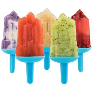 imageTovolo Popsicle Molds with Sticks 6Pack Groovy  Reusable Ice Pop Molds ampamp Sticks for Homemade Ice Pops ampamp Frozen Snacks  Stackable Popsicle Maker with Lid Dishwasher Safe ampamp BPAFree  GreenIce Blue