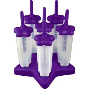 imageTovolo Popsicle Molds with Sticks 6Pack Groovy  Reusable Ice Pop Molds ampamp Sticks for Homemade Ice Pops ampamp Frozen Snacks  Stackable Popsicle Maker with Lid Dishwasher Safe ampamp BPAFree  GreenPurple