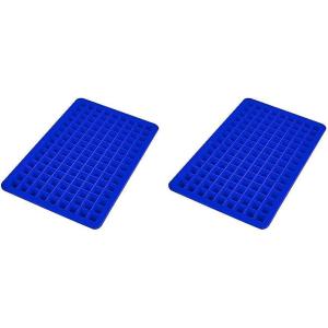 imageTovolo Silicone Mini Ice Cube Tray with Lid Charcoal  Silicone Tray for Freezing Mini IceBPAFree Silicone and PlasticStratus Blue