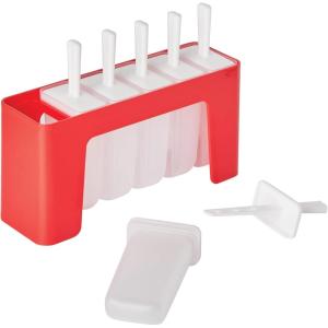 imageTovolo Silicone Wavy Popsicle Molds with Tray Royal Purple  Ice Pop Molds with 6 Cavities for Homemade Ice Pops ampamp Frozen Snacks  Popsicle Maker with DripGuards Dishwasher Safe ampamp BPAFreeCandy Apple Red