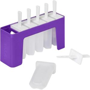 imageTovolo Silicone Wavy Popsicle Molds with Tray Royal Purple  Ice Pop Molds with 6 Cavities for Homemade Ice Pops ampamp Frozen Snacks  Popsicle Maker with DripGuards Dishwasher Safe ampamp BPAFreeRoyal Purple