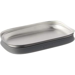 imageTovolo Stainless Double Spoon Rest EasyCleaning Heat Resistant 2 Piece Set CharcoalStainless Steel Double Spoon Rest