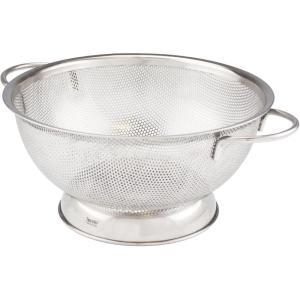 imageTovolo Stainless Steel Colander With Looped Handles ampamp Rimmed Footer RustResistant Pasta Strainer ampamp Veggie Wash Food Prep Strainer Basket 2 Quart25QT