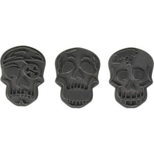 imageTovolo Sugar Skull Templates Reverse Dishwasher Safe Set of 6 Cookie Stamps with Cutter LimeWhite 8122492Black
