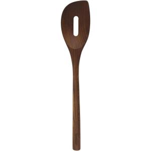 imageTovolo Wooden Slotted Cooking Utensil Toasted Beechwood Kitchen Spoon OneToasted Beechwood