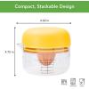 imageTovolo Allin1 Citrus Juicer and Zester Set White ampamp Yellow  Manual Juicer with Measuring Cup Dual Reamers BPAFree Dishwasher Safe Compact StorageCitrus Juicer  Zester