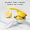 imageTovolo Allin1 Citrus Juicer and Zester Set White ampamp Yellow  Manual Juicer with Measuring Cup Dual Reamers BPAFree Dishwasher Safe Compact StorageCitrus Press  Pour
