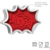 imageTovolo Burst Reversible Templates Set of 6 Stamps Comic Book Cookie Cutter DishwasherSafe Red