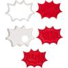 imageTovolo Burst Reversible Templates Set of 6 Stamps Comic Book Cookie Cutter DishwasherSafe Red