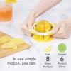 imageTovolo Citrus Slicer ampamp Wedger Tool  Premium Dual Blade Lemon Lime and Orange Cutter Creates 8 Uniform Wedges and 6 Slices Perfect Bar Tool AntiSlip Base Stackable BPAFree Dishwasher SafeLemon  Lime   Orange