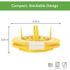 imageTovolo Citrus Slicer ampamp Wedger Tool  Premium Dual Blade Lemon Lime and Orange Cutter Creates 8 Uniform Wedges and 6 Slices Perfect Bar Tool AntiSlip Base Stackable BPAFree Dishwasher SafeLemon  Lime   Orange