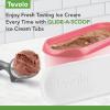 imageTovolo GlideAScoop Reusable Ice Cream Tub Flamingo  Airtight BPAFree Ice Cream Container for Homemade Ice Cream Compact Freezer Storage Dishwasher Safe 15 QuartFlamingo