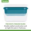 imageTovolo GlideAScoop Reusable Ice Cream Tub Flamingo  Airtight BPAFree Ice Cream Container for Homemade Ice Cream Compact Freezer Storage Dishwasher Safe 15 QuartMarine Blue