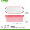 imageTovolo GlideAScoop Reusable Ice Cream Tub Flamingo  Airtight BPAFree Ice Cream Container for Homemade Ice Cream Compact Freezer Storage Dishwasher Safe 15 QuartStrawberry Sorbet