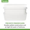 imageTovolo GlideAScoop Reusable Ice Cream Tub Flamingo  Airtight BPAFree Ice Cream Container for Homemade Ice Cream Compact Freezer Storage Dishwasher Safe 15 QuartWhite