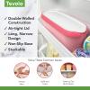 imageTovolo GlideAScoop Reusable Ice Cream Tub Flamingo  Airtight BPAFree Ice Cream Container for Homemade Ice Cream Compact Freezer Storage Dishwasher Safe 15 QuartFlamingo