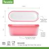 imageTovolo GlideAScoop Reusable Ice Cream Tub Flamingo  Airtight BPAFree Ice Cream Container for Homemade Ice Cream Compact Freezer Storage Dishwasher Safe 15 QuartFlamingo