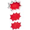 imageTovolo Burst Reversible Templates Set of 6 Stamps Comic Book Cookie Cutter DishwasherSafe Red