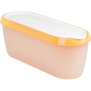 imageTovolo GlideAScoop Reusable Ice Cream Tub Flamingo  Airtight BPAFree Ice Cream Container for Homemade Ice Cream Compact Freezer Storage Dishwasher Safe 15 QuartSunburst