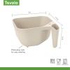 imageTovolo 3 Quart Colander BPA Free Food Safe Plastic Strainer with Handle Heavy Duty Heat Resistant Pasta and Veggies Kitchen Drainer Steam Basket Dishwasher Safe Oatmeal
