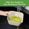 imageTovolo 3 Quart Colander BPA Free Food Safe Plastic Strainer with Handle Heavy Duty Heat Resistant Pasta and Veggies Kitchen Drainer Steam Basket Dishwasher Safe Oatmeal