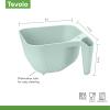 imageTovolo 3 Quart Colander BPA Free Food Safe Plastic Strainer with Handle Heavy Duty Heat Resistant Pasta and Veggies Kitchen Drainer Steam Basket Dishwasher Safe Blue Haze