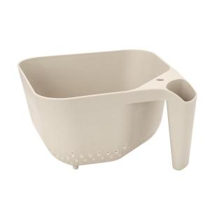 imageTovolo 3 Quart Colander BPA Free Food Safe Plastic Strainer with Handle Heavy Duty Heat Resistant Pasta and Veggies Kitchen Drainer Steam Basket Dishwasher Safe Oatmeal