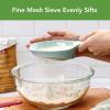 imageTovolo Scoop ampamp Sift Ergonomic Fine Mesh Sieve Flour Sifter Easy Scoop 1 Measuring Cup DishwasherSafe Baking Tool for Dusting ampamp Aerating ThymeBlue Haze