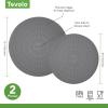 imageTovolo 10quot Silicone Microwave Mat Charcoal  MultiUse Heat Barrier Mat with Thermal Ridges Even Reheating Doubles as NonSlip Trivet Jar Opener ampamp Splatter Guard for Kitchen Dishwasher SafeSet of 2 10  12 inch