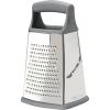 imageTovolo Elements 4Sided Box Grater  Stainless Steel Cheese Shredder with Coarse Medium Fine Slice Sides Comfortable Handle ampamp Stable Base for Kitchen Prep Large Blue HazeCharcoal