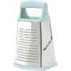 imageTovolo Elements 4Sided Box Grater  Stainless Steel Cheese Shredder with Coarse Medium Fine Slice Sides Comfortable Handle ampamp Stable Base for Kitchen Prep Large Blue HazeBlue Haze