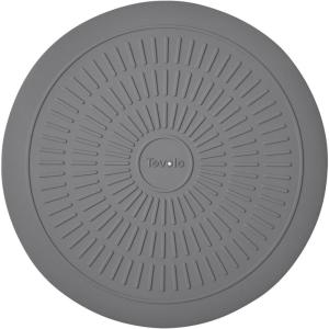 imageTovolo 10quot Silicone Microwave Mat Charcoal  MultiUse Heat Barrier Mat with Thermal Ridges Even Reheating Doubles as NonSlip Trivet Jar Opener ampamp Splatter Guard for Kitchen Dishwasher Safe10 inch