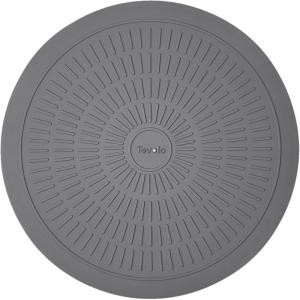 imageTovolo 10quot Silicone Microwave Mat Charcoal  MultiUse Heat Barrier Mat with Thermal Ridges Even Reheating Doubles as NonSlip Trivet Jar Opener ampamp Splatter Guard for Kitchen Dishwasher Safe12 inch