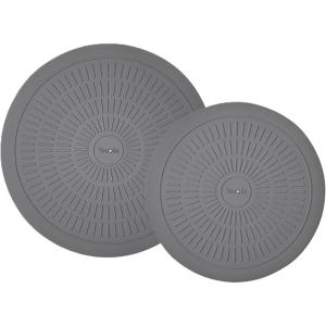 imageTovolo 10quot Silicone Microwave Mat Charcoal  MultiUse Heat Barrier Mat with Thermal Ridges Even Reheating Doubles as NonSlip Trivet Jar Opener ampamp Splatter Guard for Kitchen Dishwasher SafeSet of 2 10  12 inch