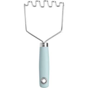 imageTovolo Elements Stainless Steel Masher  Perfect Tool for Mashing Potatoes Avocado Vegetables and More Comfortable Grip Handle Hanging Loop for Convenient Storage Dishwasher Safe Blue HazeBlue Haze